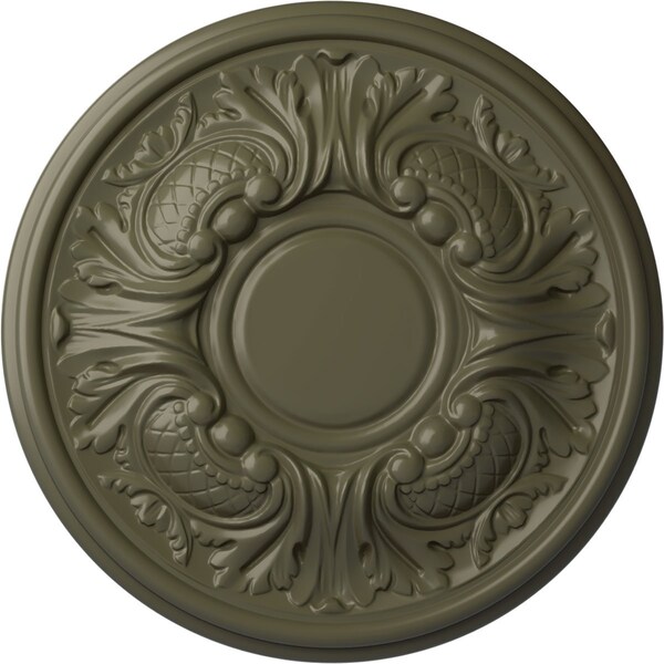 Ekena Millwork Wakefield Ceiling Medallion (Fits Canopies up to 3 5/8"), 11 3/4"OD x 1 1/4"P, Painted Turtle CM11WAPTF - main
